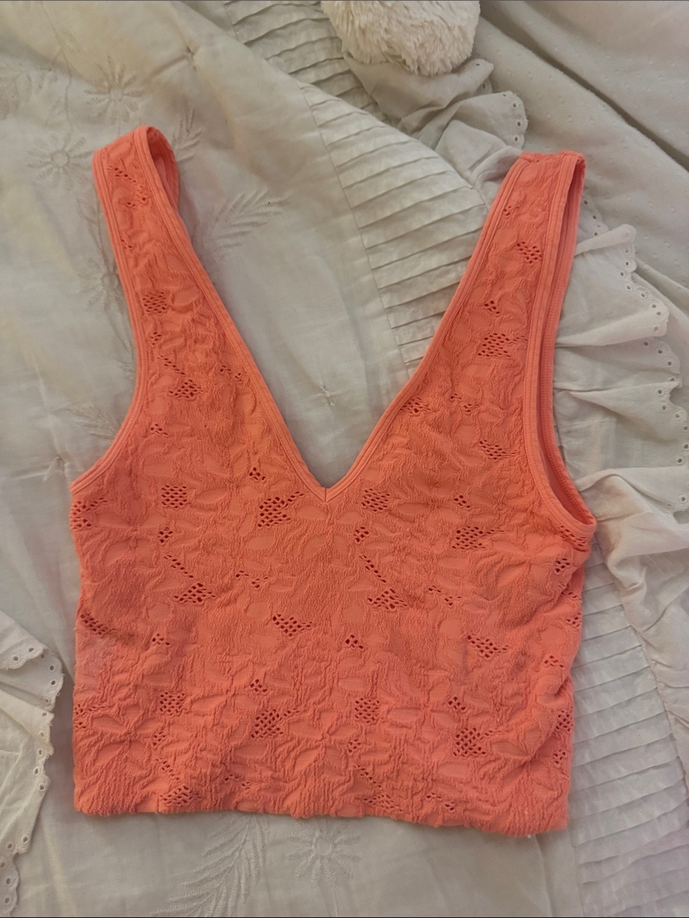 Nikibiki Coral Lace V-Neck Tank Top